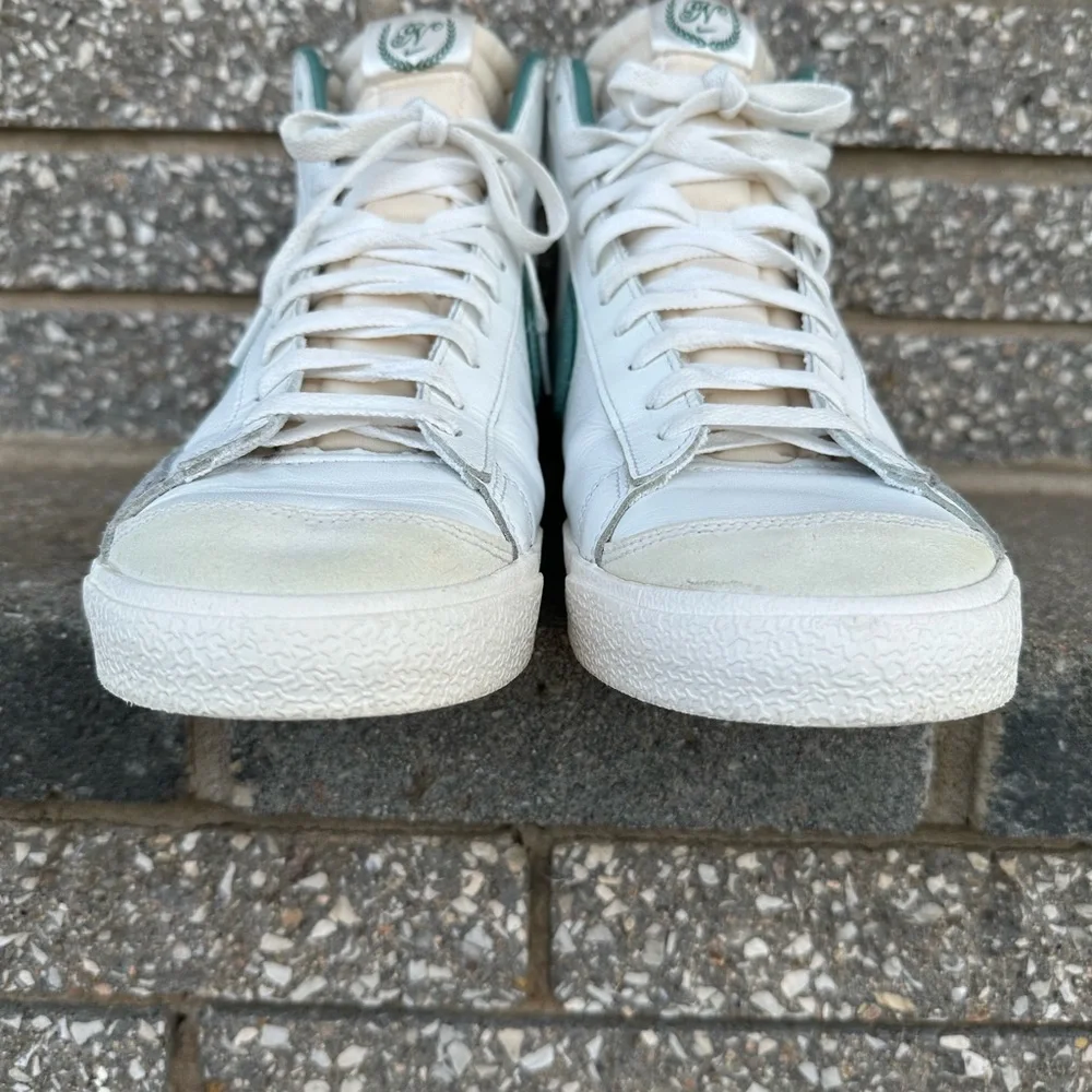 Men’s Nike Blazer Vintage Mid ‘77 PRM White Bicoastal Green Size 12 High Tops - Picture 6 of 15